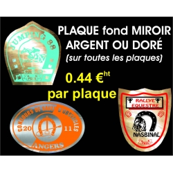 Option : FOND MIROIR Argent ou Doré 